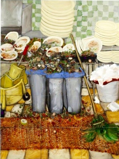 Kim Dingle, Studies For Last Supper, Clean Up, Garbage